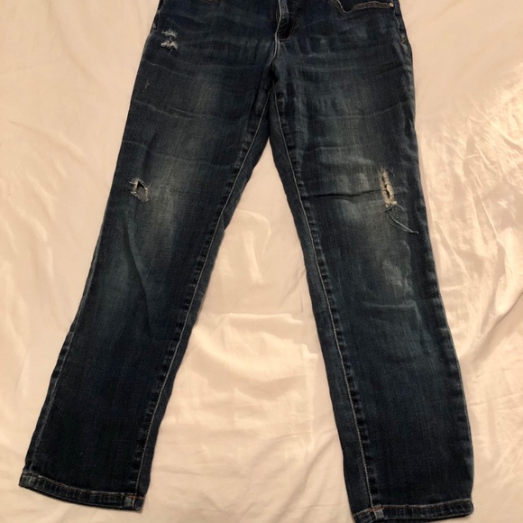 PILCRO blue ripped denim straight leg jeans 31 - Picture 2 of 6